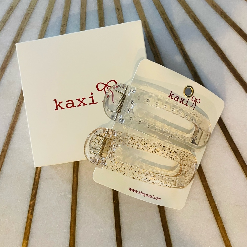 New 2 Pack of Kaxi Lay Down Hair Claw